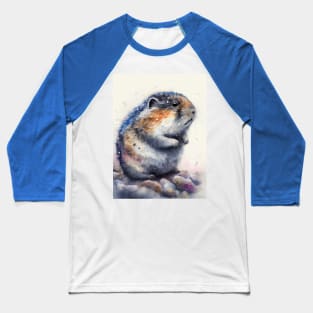 Arctic Lemming - Watercolor Paint Baseball T-Shirt